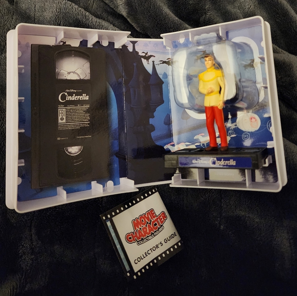 Disney VHS Case Collectible Movie Character Cinderella Prince Charming Figure